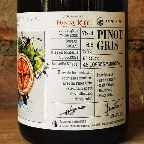 Ammonite Vinifera Pinot Gris 6.5% (750ml)