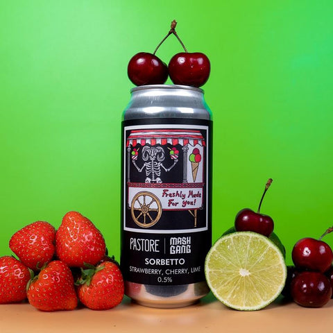 Pastore Sorbetto Strawberry Cherry Lime AF Sour 0.5% (440ml)
