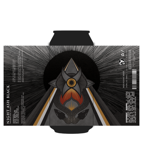 Holy Goat Night Ash Black Smoked Rye Stout 7.4% (440ml)