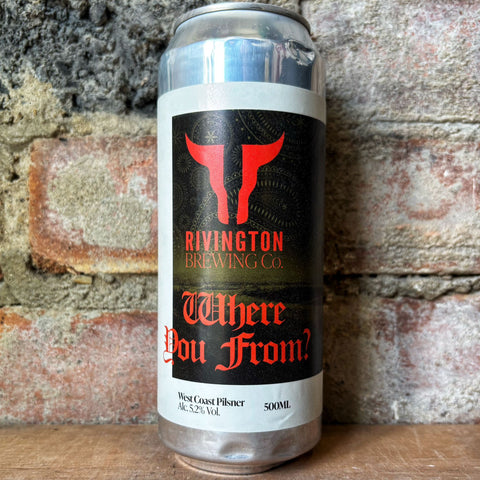 Rivington Where You From West Coast Pilsner 5.2% (500ml)