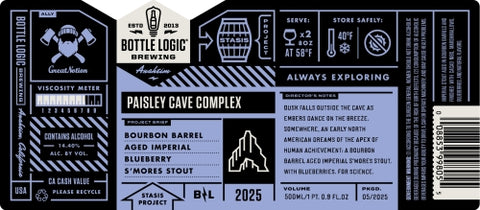 Bottle Logic x Great Notion Paisley Cave Complex 2025 14.4% (500ml)