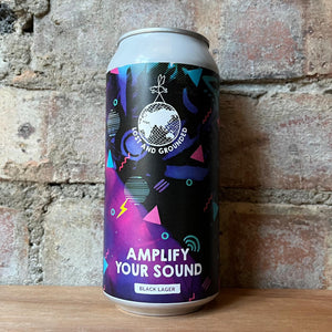 Lost and Grounded Amplify Your Sound Black Lager 5.2% (440ml)